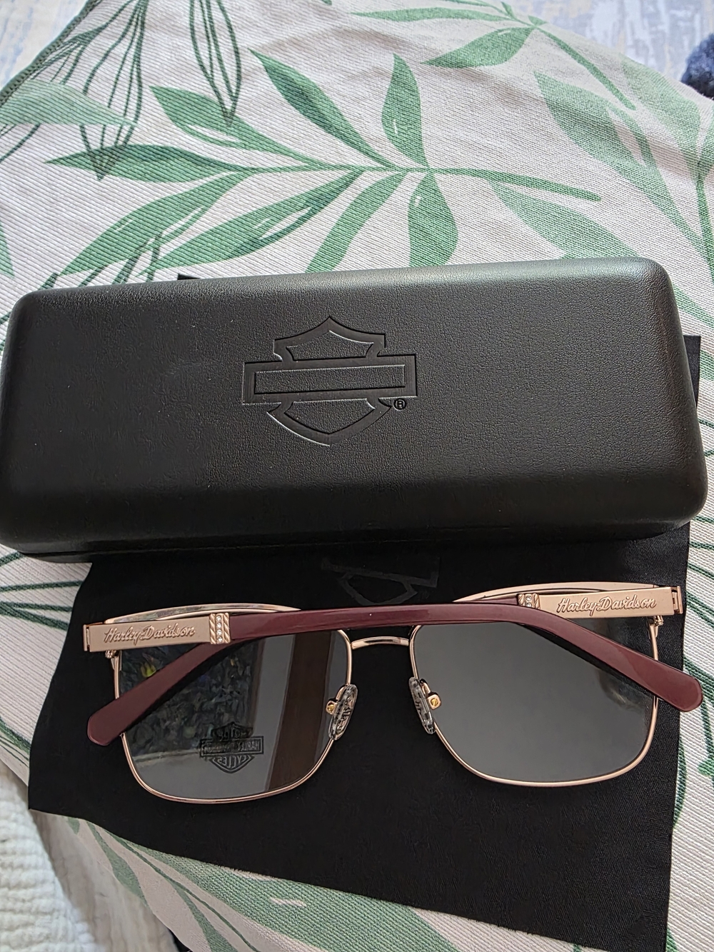 Harley-Davidson HD50076 073 Eyeglasses 56-15-140 Pink Gold RX Frames NEW - Picture 2 of 12